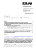 zum Gesetzentwurf der Bundesregierung zur Einführung beschleunigter Asylverfahren