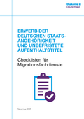 Checklisten Aufenthaltstitel Staatsangehörigkeit, 2025