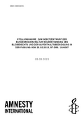 Zum Gesetzentwurf der Bundesregierung zur Neubestimmung des Bleiberechts und der Aufenthaltsbedingung in der Fassung vom 25.02.2015 (BT-Drs. 18/4097)
