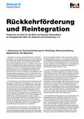 Rückkehrförderung und Reintegration 